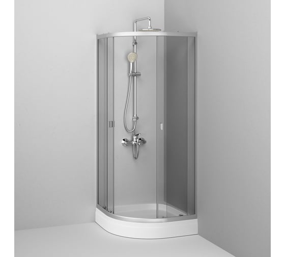 AM.PM, X-Joy, Twin Slide, Душевое ограждение c поддоном, 80x80, W88E-205-080MT