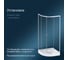 AM.PM, X-Joy, Twin Slide, Душевое ограждение c поддоном, 80x80, W88E-205-080MT 6