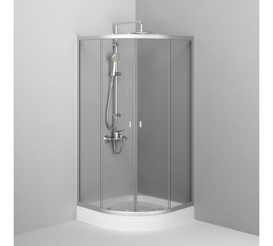 AM.PM, X-Joy, Twin Slide, Душевое ограждение c поддоном, 90x90, W88E-205-090MT