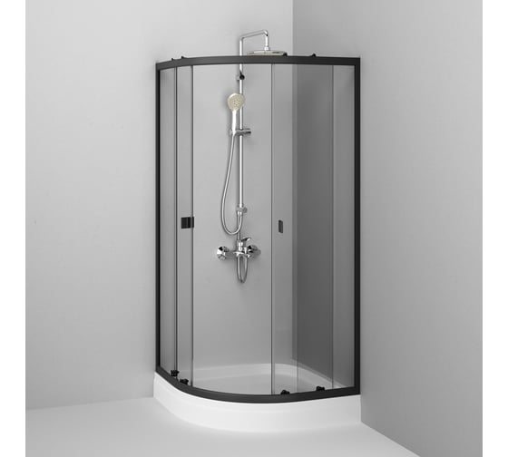 AM.PM, X-Joy, Twin Slide, Душевое ограждение c поддоном, 90x90, W88E-205-090BT