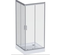 Душевая кабина Gem Square Slide 90x90 стекло прозрачное, профиль матовый хром, без п AM.PM W90UG-403-090MT