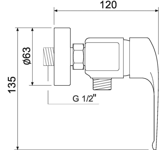 Смеситель для душа РМС SL50-003