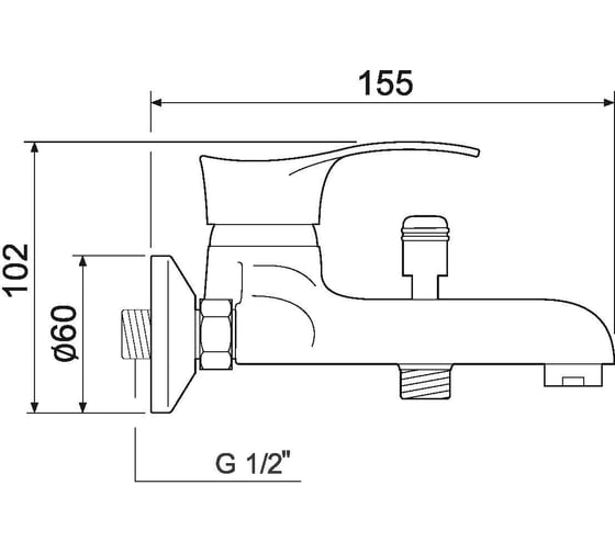 Смеситель для ванны РМС SL86-009