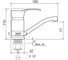 Смеситель для кухни РМС с коротким поворотным изливом SL86-004FBS-15 5