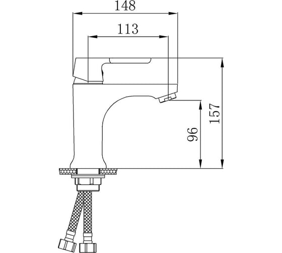 Смеситель для умывальника Ростовская мануфактура сантехники SL123BL-001F