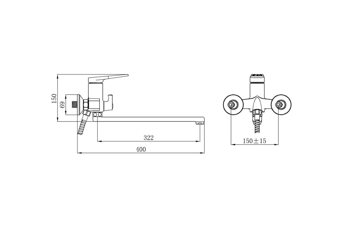 Смеситель для ванны Ростовская мануфактура сантехники SL121W-006E ...