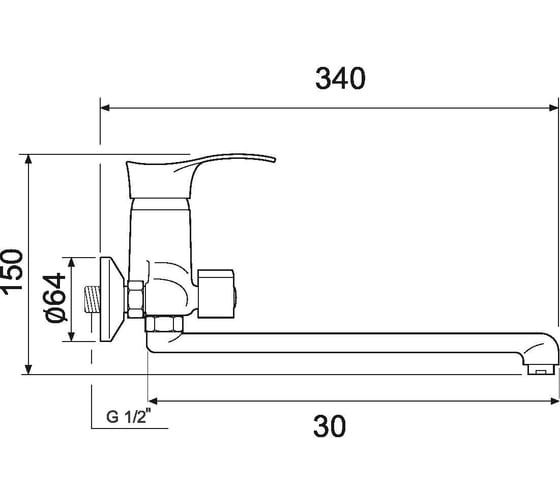 Смеситель для ванны РМС SL86-006E