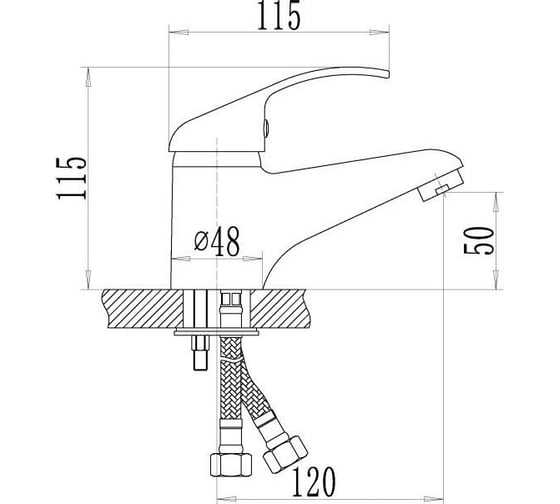 Смеситель для умывальника Ростовская мануфактура сантехники SL128-001