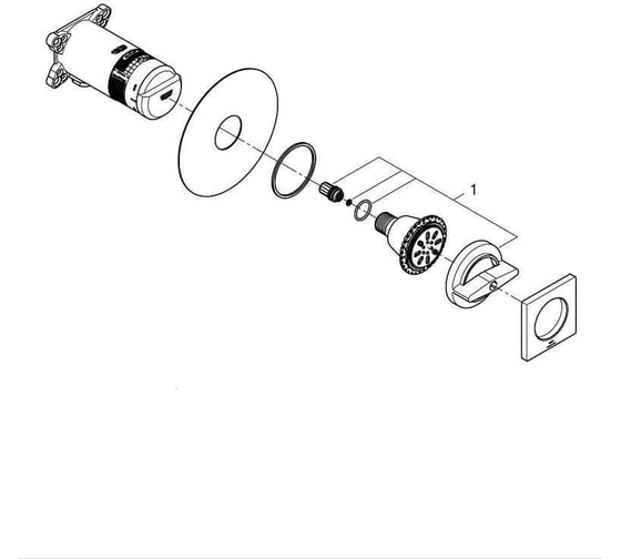Боковой душ Grohe Rainshower SmartActive 75, квадратный, 2 режима струи, хром 26802000
