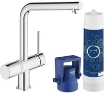Смеситель для кухонной мойки Grohe Blue Pure Minta с функцией фильтрации, с фильтром в комплекте, хром 31345002