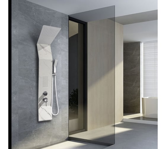 Душевая панель Cerutti SPA bernina белая, с гидромассажем на 3 режима 8981