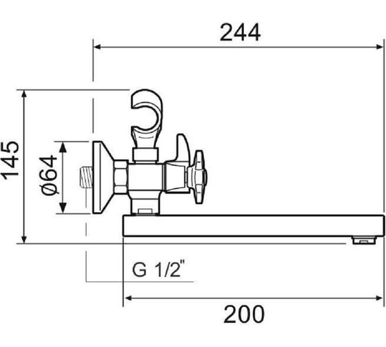 Смеситель для ванны Ростовская мануфактура сантехники SL115-142E