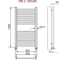 Полотенцесушитель Ника MODERN ЛМ 2 100/50 RAL9016 с вентилями 3