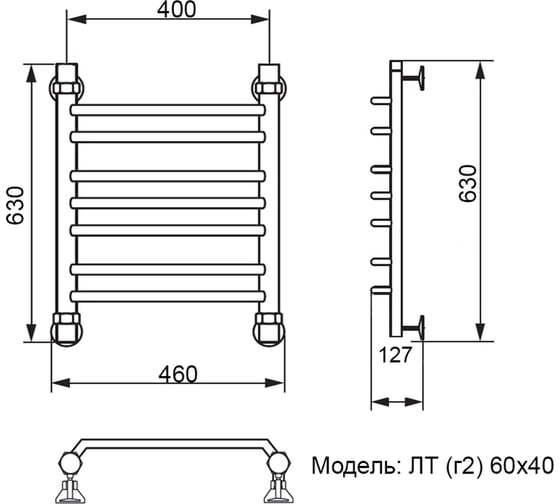 Полотенцесушитель Ника TRAPEZIUM ЛТ Г2 60/40