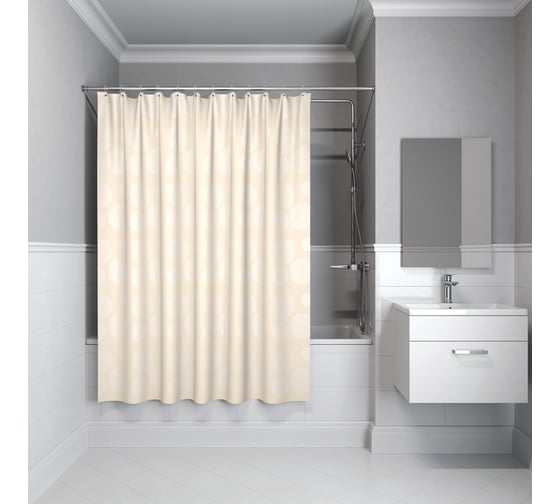 Штора для ванной IDDIS, 200x180 см, полиэстер, BD02P18i11 1