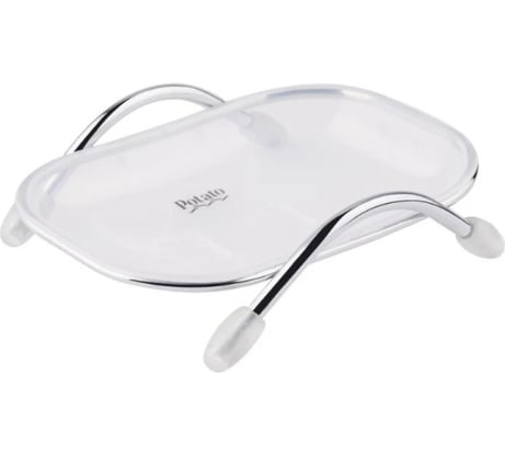 Мыльница Potato пластик, цветная, на металлической подставке P208-1