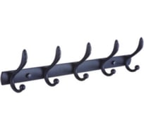 Крючок для полотенец Potato черный, пять крючков P120-5