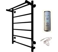 Электрический полотенцесушитель TermoSmart Премьер с полкой, 500x800 мм, 7 перекладин, черный матовый PR50/80BKPE