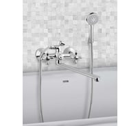 Смеситель для ванны c дyшeм Aquakratos лaтyнь, двyxвeнтильный АК0014