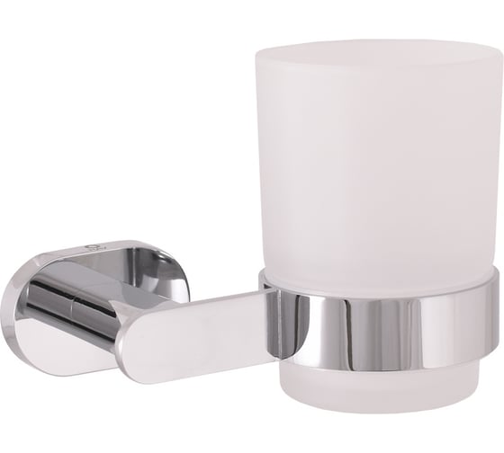 Одинарный стеклянный стакан RavSlezak настенный, хром YUA0201 1