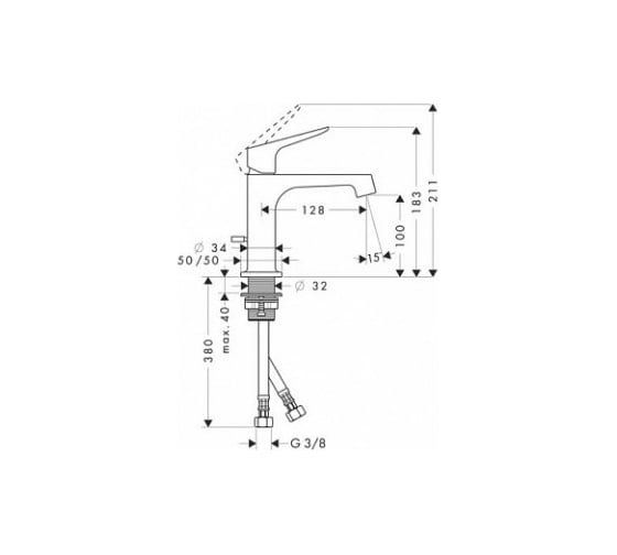 Смеситель для раковины AXOR AX Citterio M 34010000 00000006501