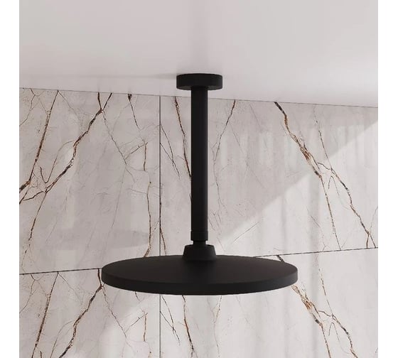 Кронштейн для верхнего душа в потолок IDDIS optima home круглый, черный матовый OPH20BRi61