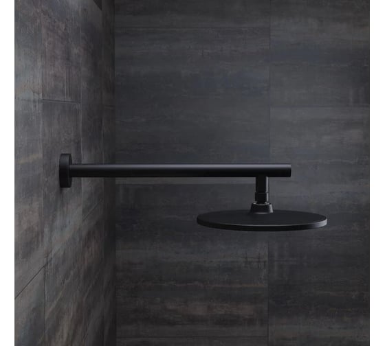 Кронштейн для верхнего душа в стену IDDIS optima home круглый, черный матовый OPH40BRi61