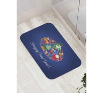 Противоскользящий коврик для ванной комнаты и туалета JOYARTY "Новогодний шар" 52x77 см bath_427862