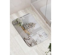 Противоскользящий коврик для ванной комнаты и туалета JOYARTY "Атмосфера рождества" 52x77 см bath_427886