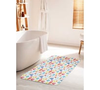 Противоскользящий коврик для ванной комнаты и туалета JOYARTY "Ёлочные украшения" 60x100 см bath_427902_60x100