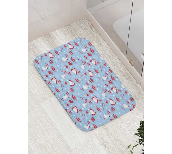 Противоскользящий коврик для ванной комнаты и туалета JOYARTY "Новогоднее настроение" 52x77 см bath_427899 1