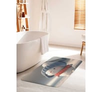 Противоскользящий коврик для ванной комнаты и туалета JOYARTY "Милый зайка" 60x100 см bath_427872_60x100