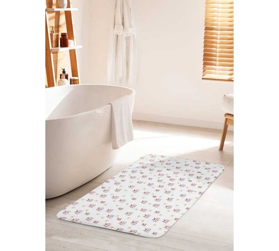 Противоскользящий коврик для ванной комнаты и туалета JOYARTY "Много подарков" 60x100 см bath_427860_60x100 1