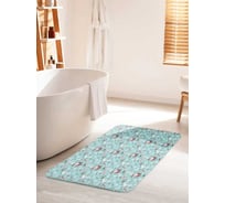 Противоскользящий коврик для ванной комнаты и туалета JOYARTY "Новогодние друзья" 60x100 см bath_427865_60x100