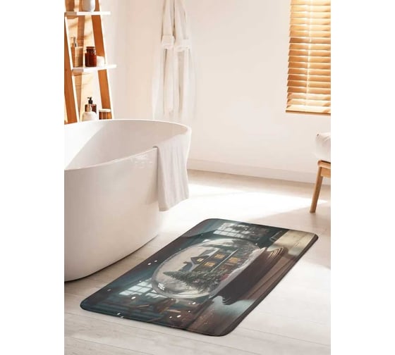 Противоскользящий коврик для ванной комнаты и туалета JOYARTY "Волшебный шар" 60x100 см bath_427877_60x100 1