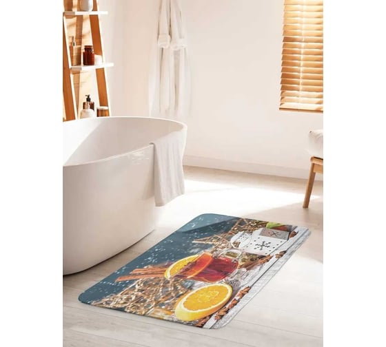 Противоскользящий коврик для ванной комнаты и туалета JOYARTY "Настроение согреться" 60x100 см bath_427870_60x100 1