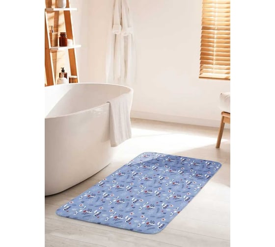 Противоскользящий коврик для ванной комнаты и туалета JOYARTY "Зимний вечер" 60x100 см bath_427905_60x100 1