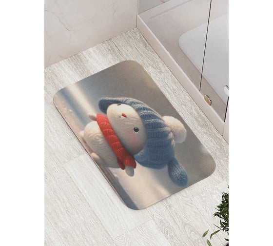 Противоскользящий коврик для ванной комнаты и туалета JOYARTY "Милый зайка" 52x77 см bath_427872 1
