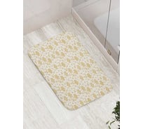 Противоскользящий коврик для ванной комнаты и туалета JOYARTY "Золотые снежинки" 52x77 см bath_427888