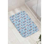 Противоскользящий коврик для ванной комнаты и туалета JOYARTY "Новогодние шары" 52x77 см bath_427887