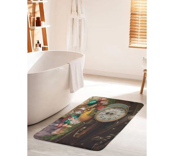 Противоскользящий коврик для ванной и туалета JOYARTY "Новый год стучится" 60x100 см bath_427866_60x100 1