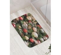 Противоскользящий коврик для ванной комнаты и туалета JOYARTY "Праздничное украшение" 60x100 см bath_427889_60x100