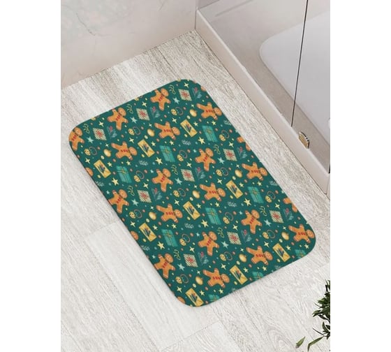 Противоскользящий коврик для ванной комнаты и туалета JOYARTY "Рождественское настроение" 52x77 см bath_427907 1