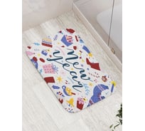 Противоскользящий коврик для ванной комнаты и туалета JOYARTY "С Новым Годом" 52x77 см bath_427894