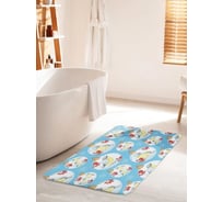 Противоскользящий коврик для ванной комнаты и туалета JOYARTY "Синицы на ветке" 60x100 см bath_427893_60x100