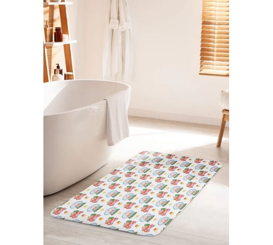 Противоскользящий коврик для ванной комнаты и туалета JOYARTY "Сказочные котики" 60x100 см bath_427901_60x100 1