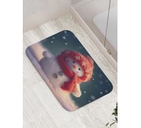 Противоскользящий коврик для ванной комнаты и туалета JOYARTY "Снеговик" 52x77 см bath_427873