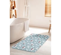 Противоскользящий коврик для ванной комнаты и туалета JOYARTY "Снежное поселение" 60x100 см bath_427858_60x100