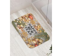 Противоскользящий коврик для ванной комнаты и туалета JOYARTY "Счастливого Нового года" 52x77 см bath_427898