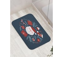 Противоскользящий коврик для ванной комнаты и туалета JOYARTY "Счастливый Дед Мороз" 52x77 см bath_427903